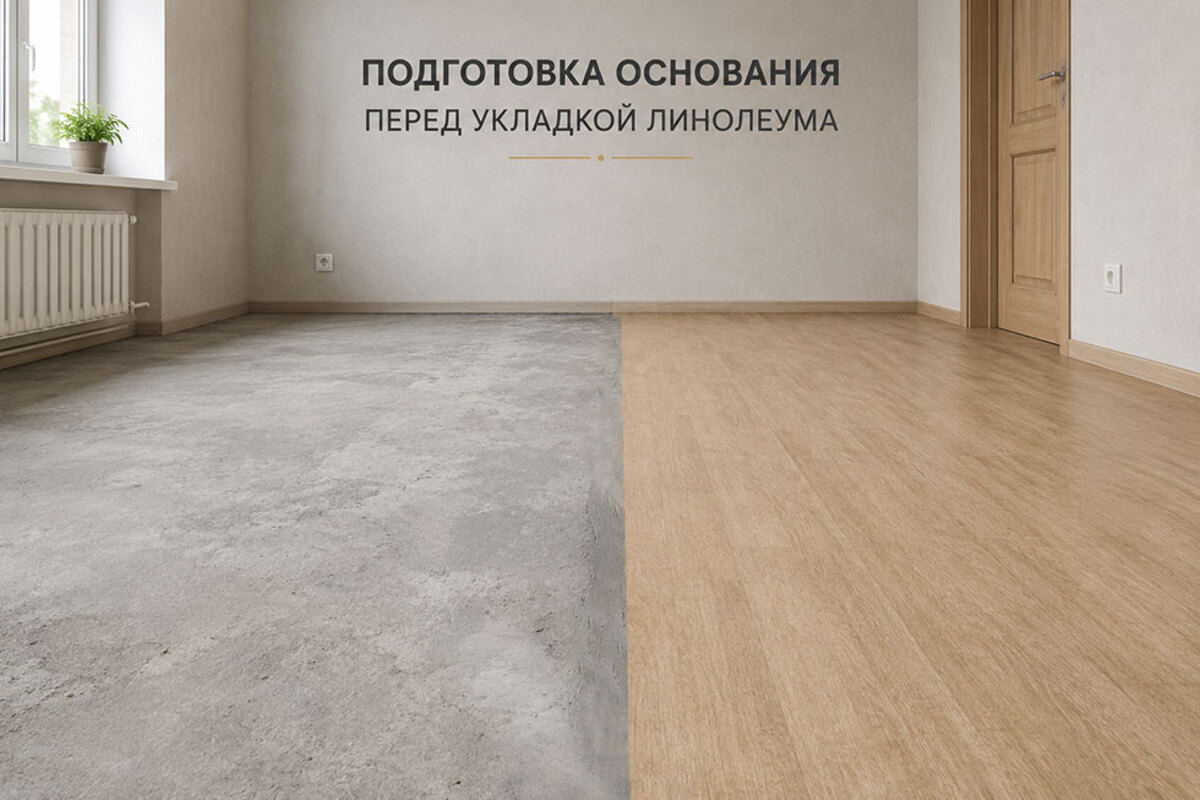 Подготовка основания для укладки линолеума, фото